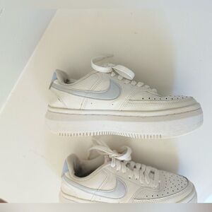 NIKE Court Vision Alta Ltr Women’s Size 6.5 White/Silver